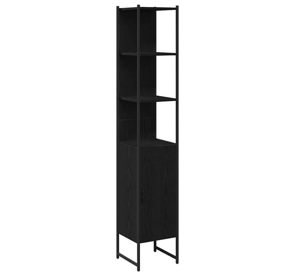 vidaXL Badezimmer-Set Badezimmermöbel-Set 4 stk. Schwarz Eichen-Optik, (4-St) – Bild 5 von 5