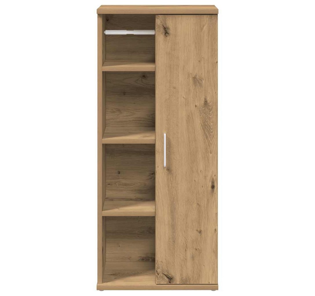 vidaXL Badezimmer-Set Badezimmerschrank mit Rollenhalter Artisan-Eiche 39x22x90 cm, (1-St) – Bild 4 von 5