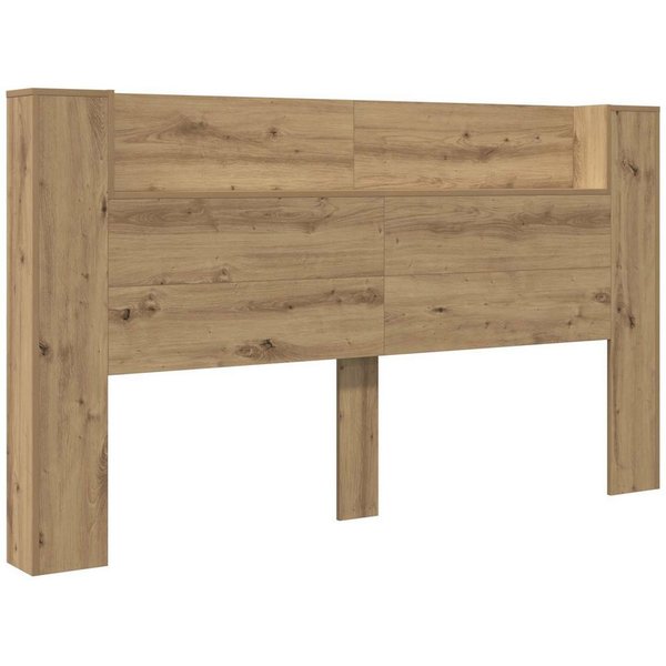 vidaXL Bett Kopfteil-Schrank mit LED Artisan-Eiche Holzwerkstoff (1-tlg)