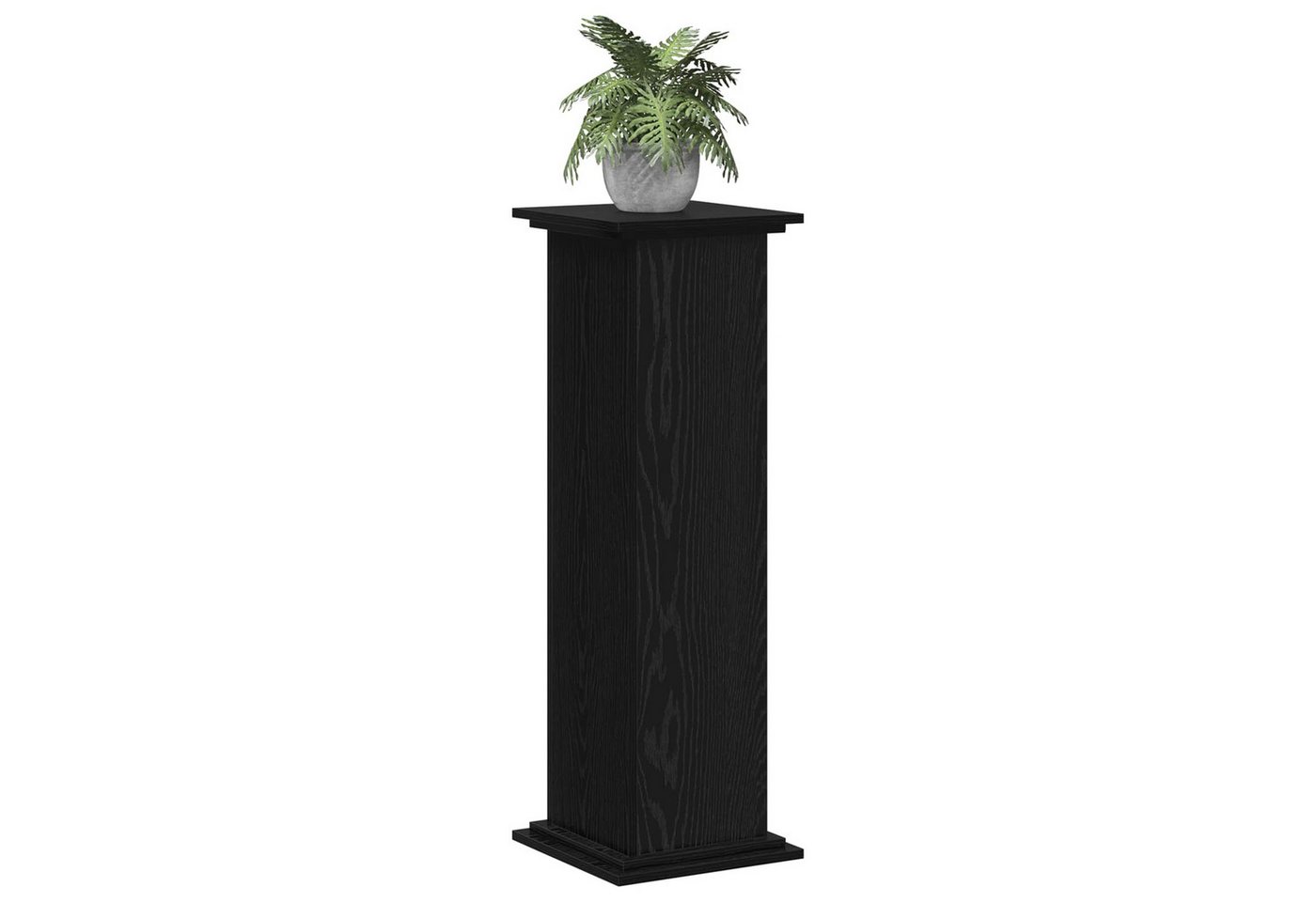 vidaXL Blumenständer Pflanzenständer Schwarz Eichen-Optik 33 x 33 x 100 cm (1 St) – Bild 3 von 5