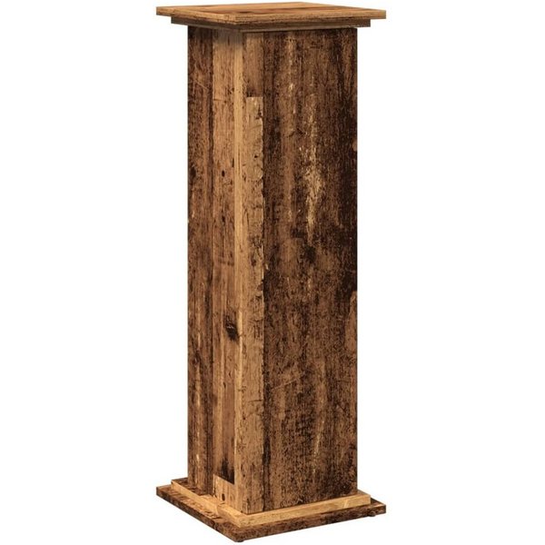 vidaXL Blumenständer Postament mit Stauraum Altholz-Optik 31x30x90 cm Holzwerkstoff (1 St)