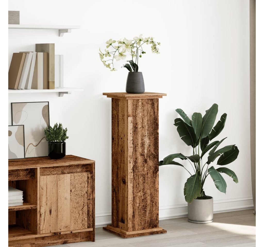 vidaXL Blumenständer Postament mit Stauraum Altholz-Optik 31x30x90 cm Holzwerkstoff (1 St) – Bild 2 von 5