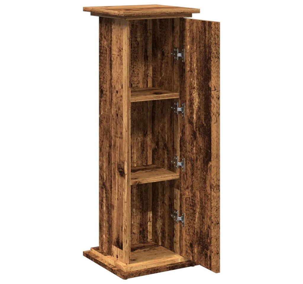 vidaXL Blumenständer Postament mit Stauraum Altholz-Optik 31x30x90 cm Holzwerkstoff (1 St) – Bild 4 von 5