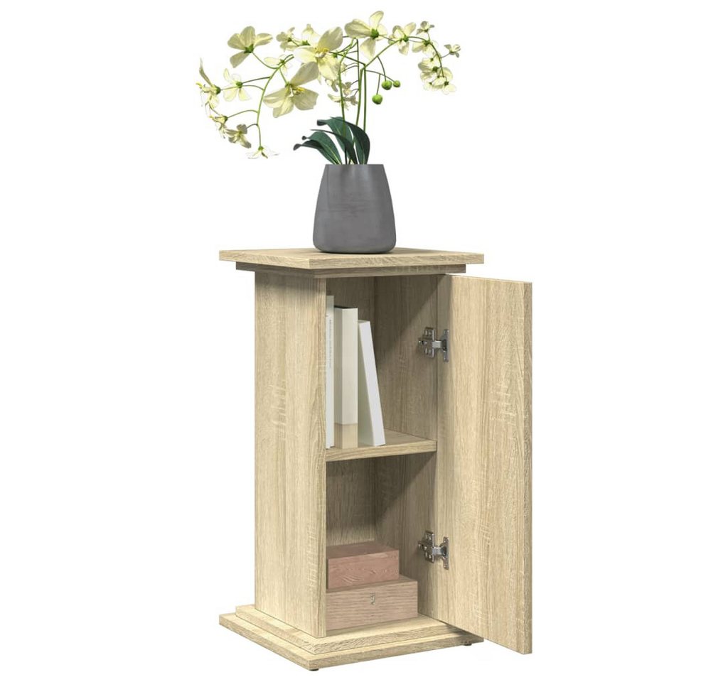 vidaXL Blumenständer Postament mit Stauraum Sonoma-Eiche 31x30x60 cm Holzwerkstoff (1 St) – Bild 4 von 5