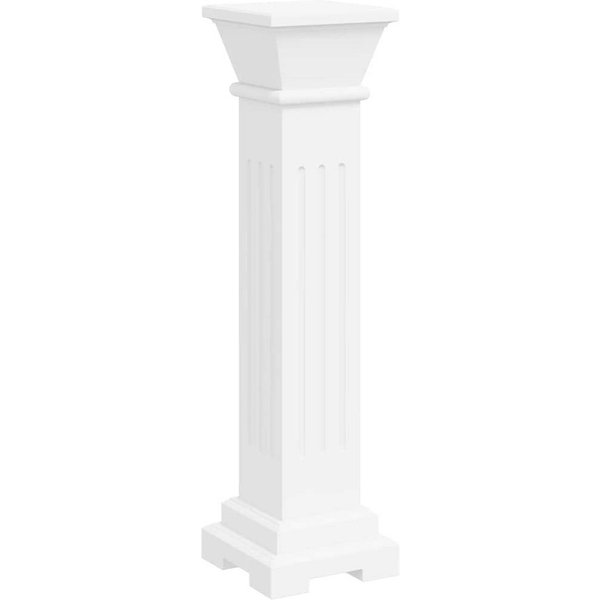 vidaXL Blumenständer Säulen-Pflanzenständer Klassischer Stil Quadratisch MDF (1 St), Blumensäule Blumenhocker Blumenständer Blumentisch Deko Säule Podest