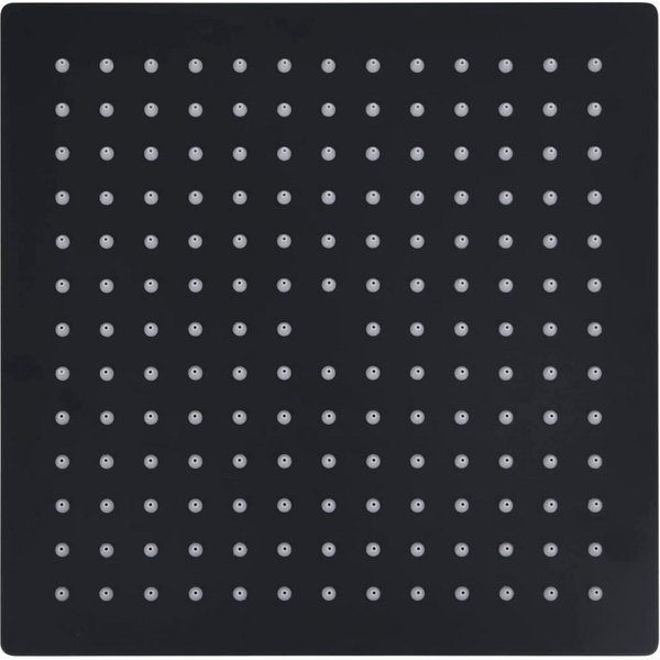 vidaXL Brausegarnitur, Regenbrause Edelstahl 30x30 cm Quadrat Schwarz