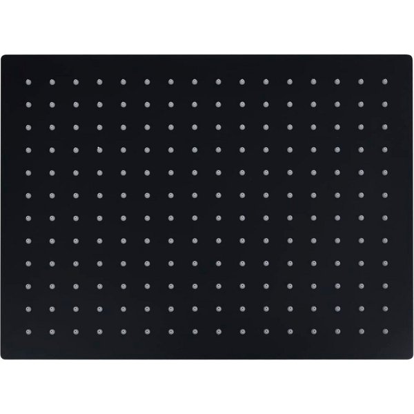 vidaXL Brausegarnitur, Regenbrause Edelstahl 40x30 cm Rechteckig Schwarz