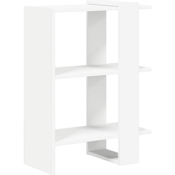 vidaXL Bücherregal Bücherregal 2 Ebenen 52 x 25 x 71,5 cm Holzwerkstoff Weiß, 1-tlg.