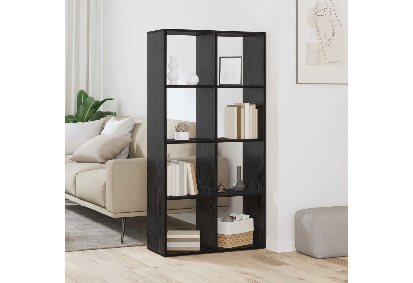 vidaXL Bücherregal Bücherregal 8 Ebenen 69,5 x 29 x 137,5 cm Holzwerkstoff, 1-tlg. – Bild 2 von 5