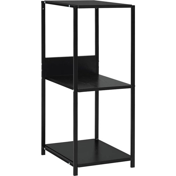 vidaXL Bücherregal Kleines Bücherregal Schwarz 33,5x39,6x79,7 cm Holzwerkstoff, 1-tlg.