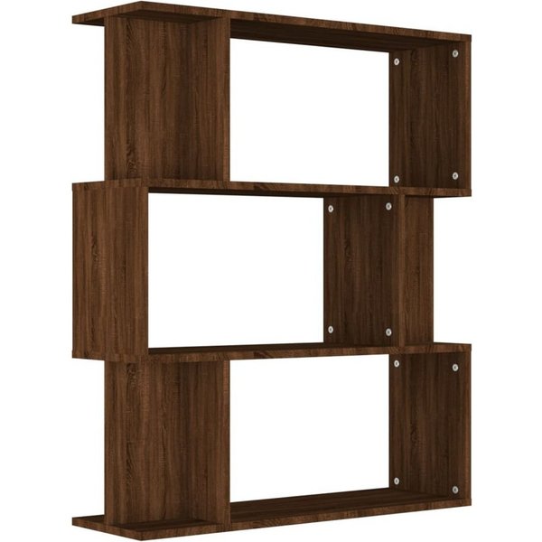 vidaXL Bücherregal Bücherregal/Raumteiler Braun Eiche 80x24x96 cm Holzwerkstoff, 1-tlg.