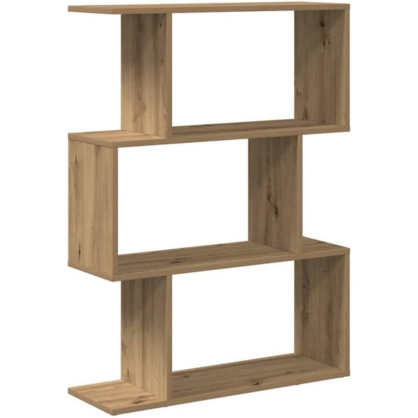 vidaXL Bücherregal Raumteiler-Bücherregal 3 Fächer Artisan-Eiche 70x24x97 cm, 1-tlg.