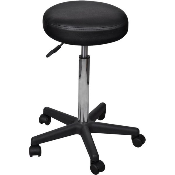 vidaXL Bürostuhl Bürohocker Schwarz (1 St), Rollhocker Arbeitshocker Hocker Drehhocker Kosmetikhocker Bürostuhl