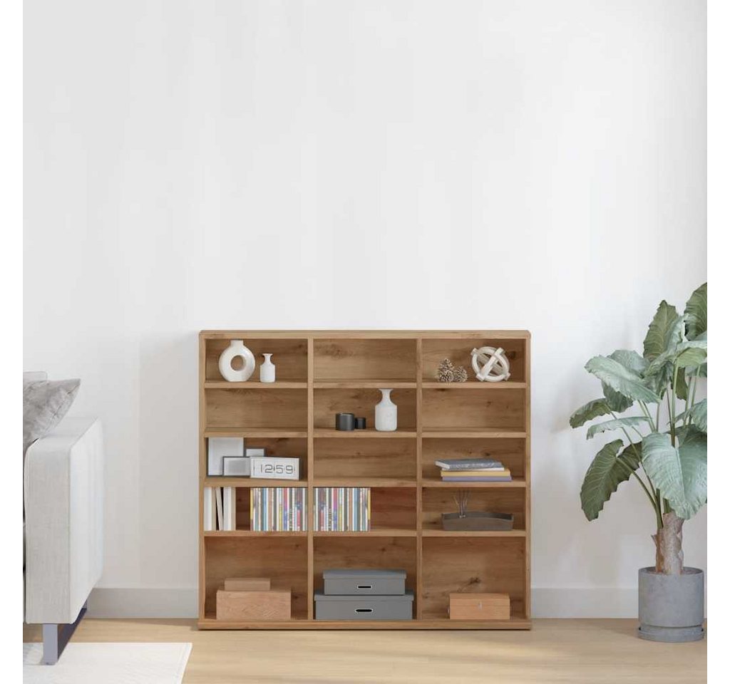 vidaXL CD-Regal CD-Regal Artisan-Eiche 100x23x89,5 cm Holzwerkstoff, 1-tlg. – Bild 3 von 5