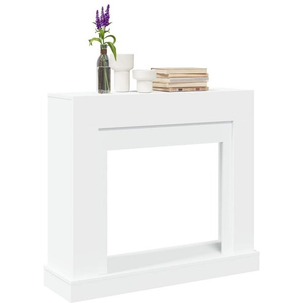 vidaXL Dekokamin, Kaminumrandung Weiß 100x30x87,5 cm Holzwerkstoff