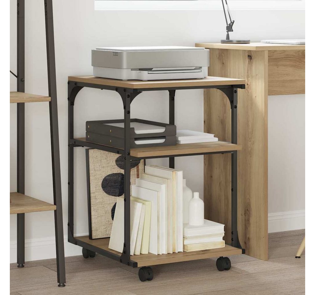 vidaXL Druckertisch Druckerständer Artisan-Eiche 43 x 48 x 64 cm Holzwerkstoff (1-St) – Bild 2 von 5