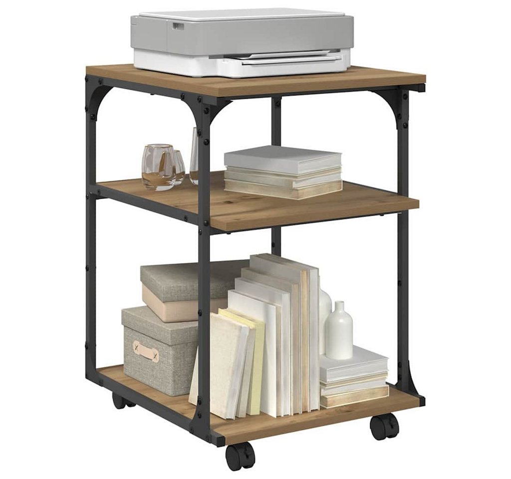 vidaXL Druckertisch Druckerständer Artisan-Eiche 43 x 48 x 64 cm Holzwerkstoff (1-St) – Bild 3 von 5