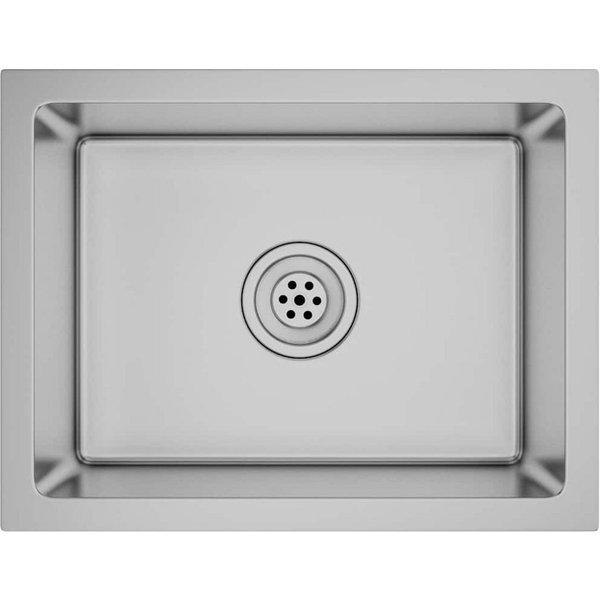 vidaXL Einbauspüle Handgemachte Einbauspüle Edelstahl, 34/44 cm