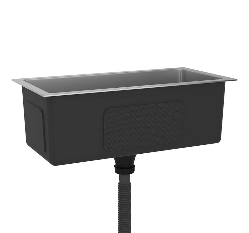 vidaXL Einbauspüle Handgemachte Einbauspüle Edelstahl, 30/60 cm – Bild 4 von 5