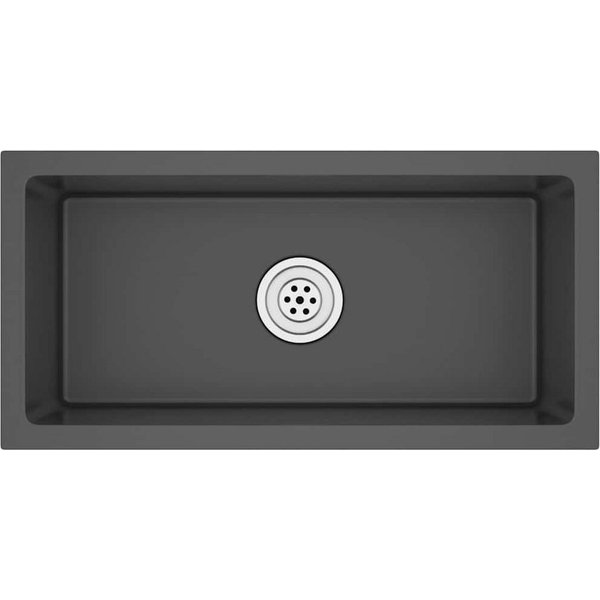 vidaXL Einbauspüle Handgemachte Einbauspüle Schwarz Edelstahl, 30/60 cm