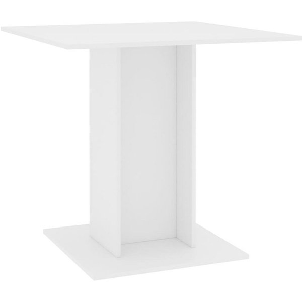 vidaXL Esstisch, Esszimmertisch Weiß 80x80x75 cm Holzwerkstoff