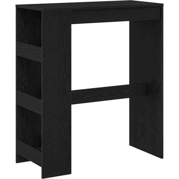 vidaXL Esstisch Bartisch mit Regal Schwarz Eichen-Optik 90x40x103,5 cm (1-St)