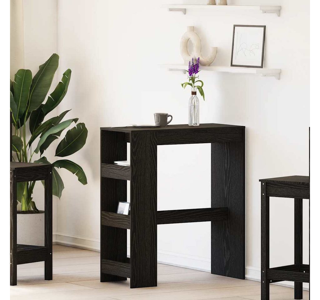 vidaXL Esstisch Bartisch mit Regal Schwarz Eichen-Optik 90x40x103,5 cm (1-St) – Bild 2 von 5