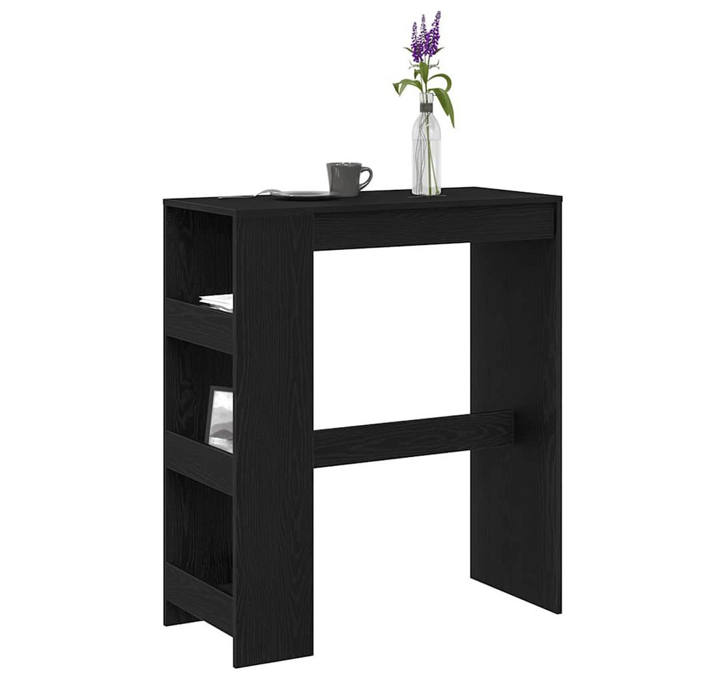vidaXL Esstisch Bartisch mit Regal Schwarz Eichen-Optik 90x40x103,5 cm (1-St) – Bild 4 von 5