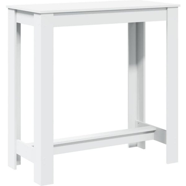 vidaXL Esstisch Bartisch Weiß 102x50x103,5 cm Holzwerkstoff (1-St)