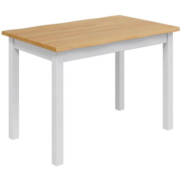 vidaXL Esstisch Esstisch EKAI Weiß 112 x 70 x 76,5 cm Massives Kiefernholz (1-St)