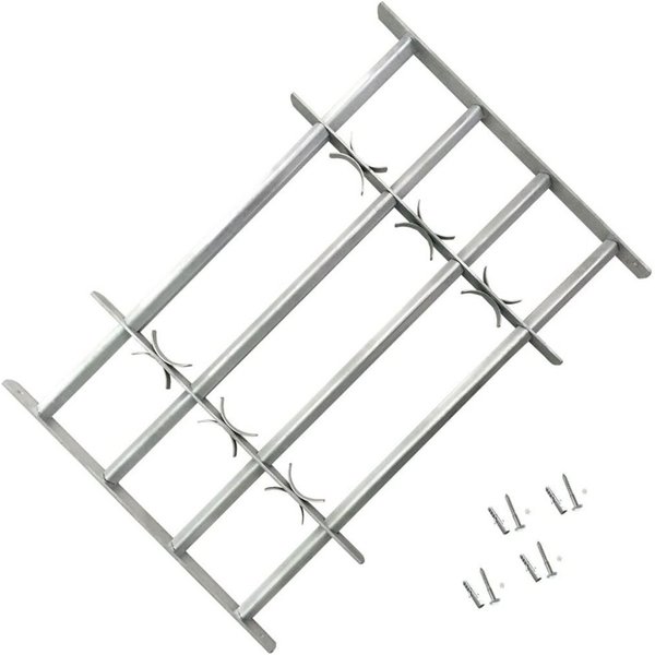 vidaXL Fenster Fenstergitter Verstellbar mit 4 Querstäben 700-1050 mm, (1 St)