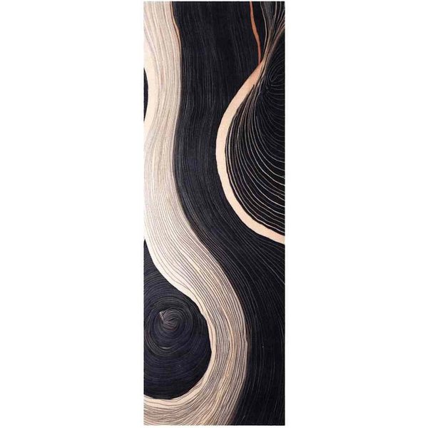 vidaXL Fußmatte Küchen Teppich Schwarz 180 x 60 cm Samt, Rechteckig
