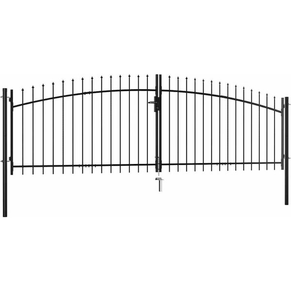 vidaXL Gartentor Doppeltür-Gartentor Woerden mit Speerspitze 400 x 174,5 cm