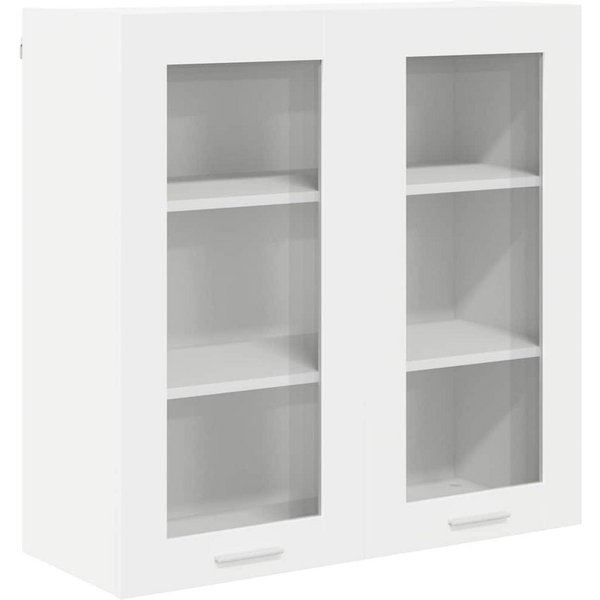 vidaXL Hängeschrank Vitrine-Hängeschrank Hängeschrank Riga Weiß 80x31x80 cm moderner Küche