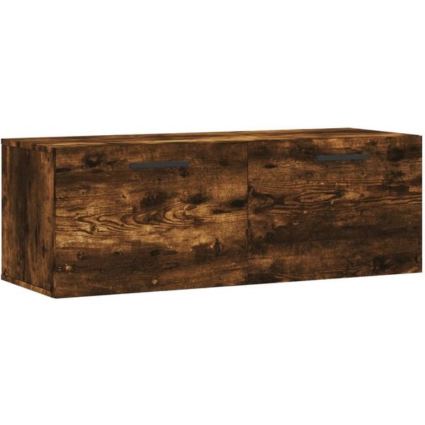 vidaXL Hängeschrank Wandschrank Räuchereiche 100x36,5x35 cm Holzwerkstoff (1-St)