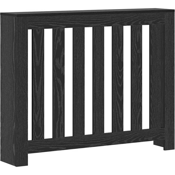 vidaXL Heizkörper Heizkörperabdeckung Schwarz Eichen-Optik 104 x 20 x 82 cm