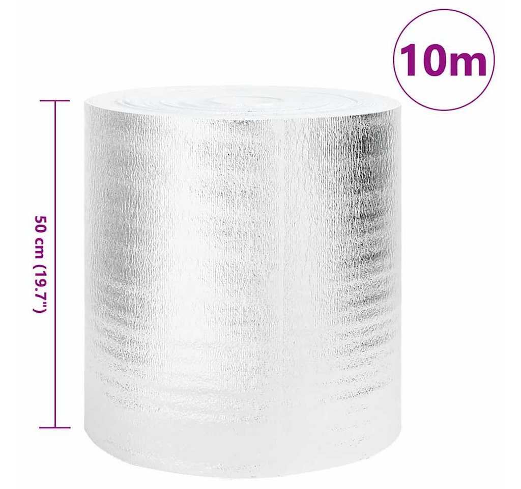 vidaXL Heizkörper Heizkörper-Reflektorfolie Silber 10 x 0,5 m Polyethylen – Bild 5 von 5