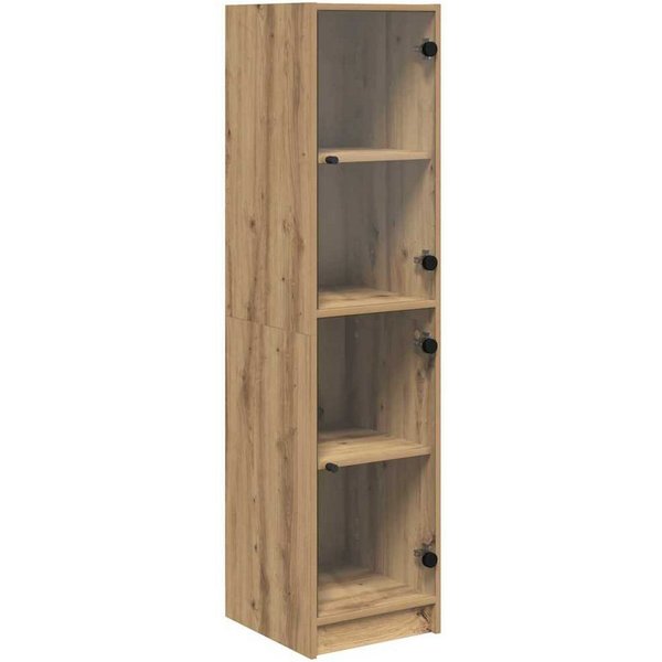 vidaXL Highboard Highboard Artisan-Eiche 35 x 37 x 142 cm Holzwerkstoff (1 St)