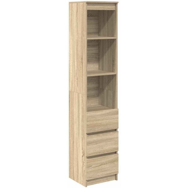 vidaXL Highboard Highboard Sonoma-Eiche 37,5x35x180 cm Holzwerkstoff (1 St)