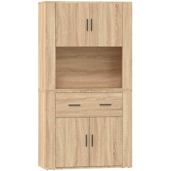 vidaXL Highboard Highboard Sonoma-Eiche Holzwerkstoff (1 St)