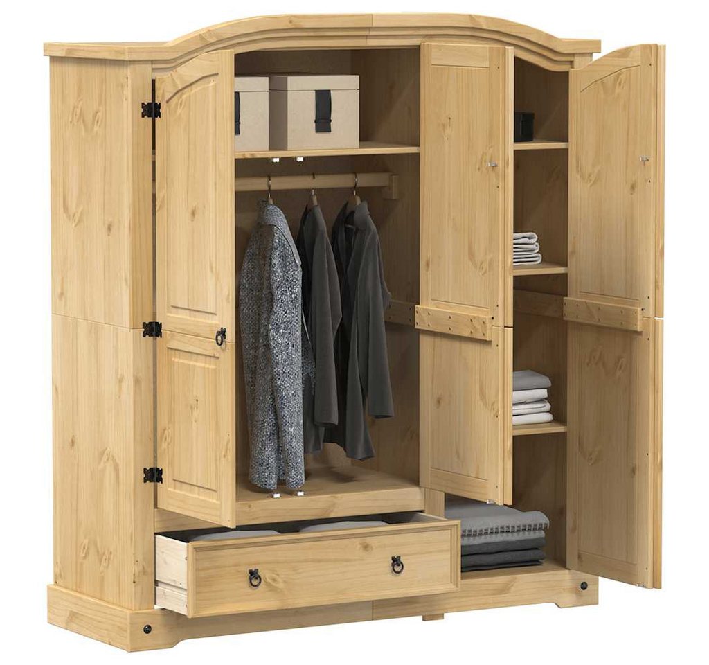 vidaXL Kleiderschrank Kleiderschrank Corona 151,5x52x170 cm Massivholz Kiefer – Bild 2 von 5