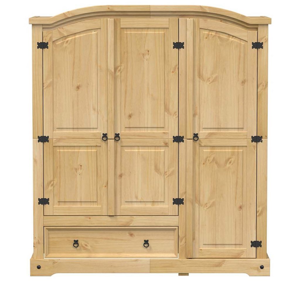 vidaXL Kleiderschrank Kleiderschrank Corona 151,5x52x170 cm Massivholz Kiefer – Bild 4 von 5