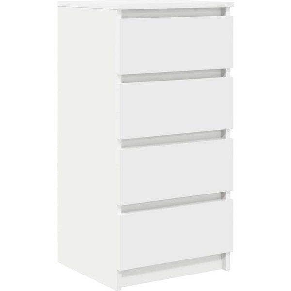 vidaXL Kommode NA Kommode Sideboard Weiß 37,5x35x76 cm Spanplatte mit 4 Schubladen
