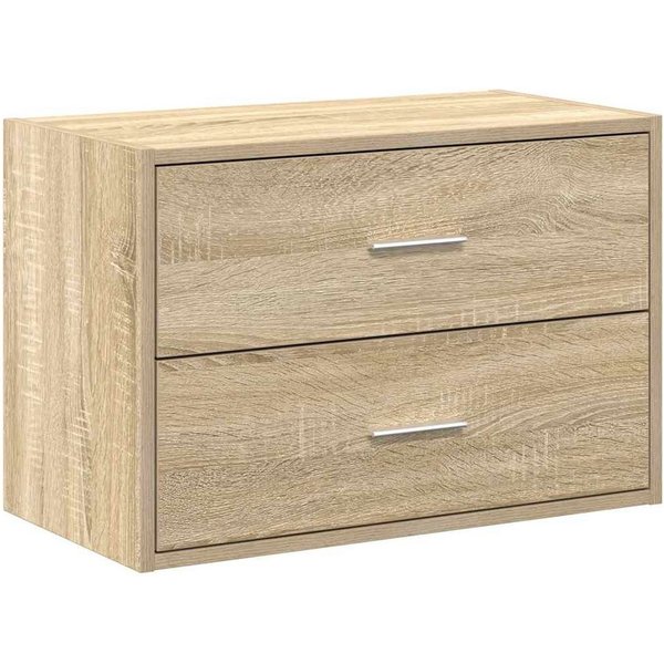 vidaXL Kommode Schrank mit 2 Schubladen Sonoma-Eiche 60x31x40cm Holzwerkstoff (1 St)
