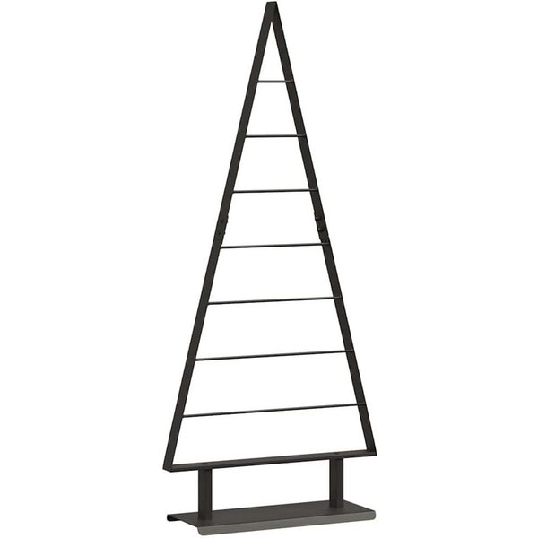 vidaXL Künstlicher Weihnachtsbaum Metall Weihnachtsbaum Schwarz 125,5 cm Stahl