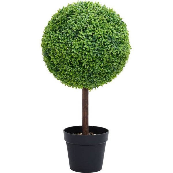 Kunstbaum Künstlicher Buchsbaum mit Topf Kugelform Grün 50 cm, vidaXL, Höhe 50 cm