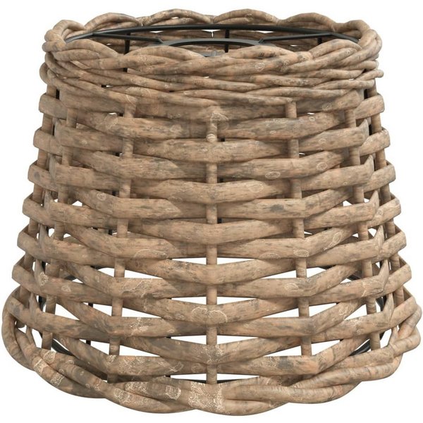 vidaXL Lampenschirm Lampenschirm Braun Ø20x15 cm Korbweide