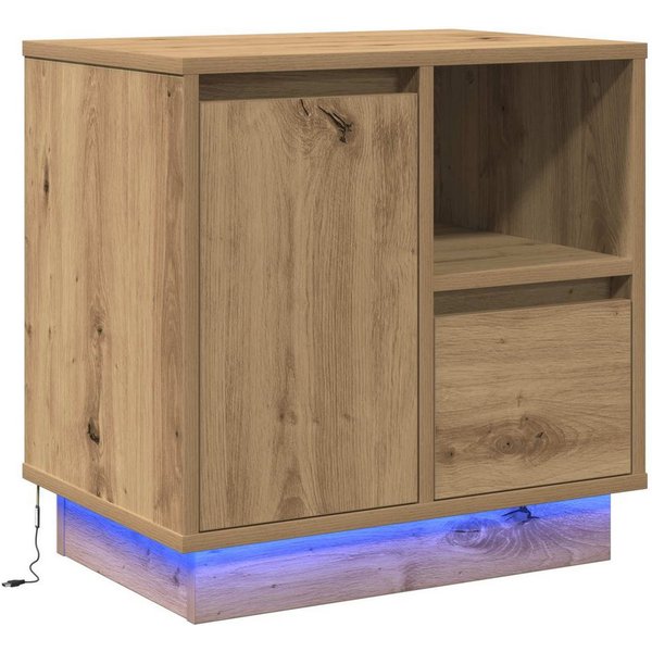 vidaXL Nachttisch Nachttisch Artisan-Eiche 50 x 34,5 x 50 cm Holzwerkstoff (1-St)