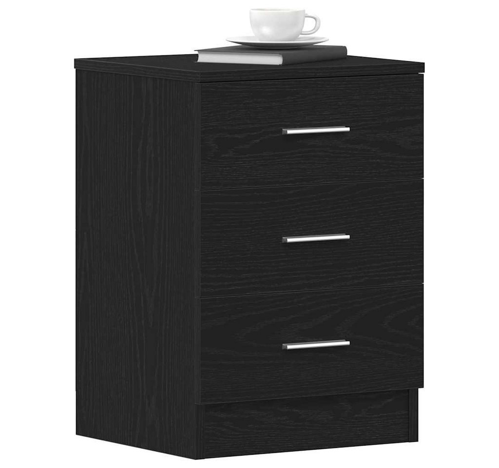 vidaXL Nachttisch Nachttisch aus schwarzer Eiche, 38 x 35 x 55 cm, Holzwerkstoff (1-St) – Bild 3 von 5