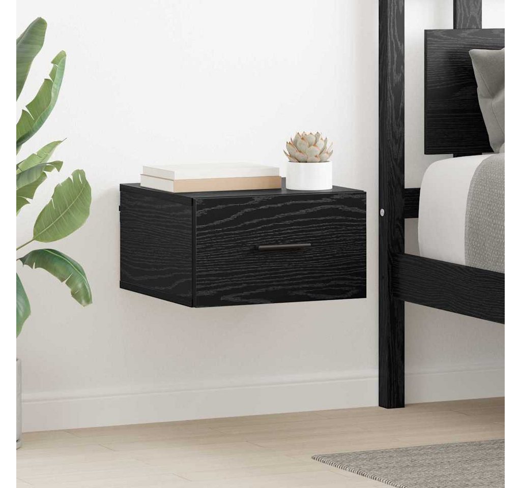 vidaXL Nachttisch Nachttisch Schwarz Eichen-Optik 35 x 35 x 20 cm Holzwerkstoff (1-St) – Bild 2 von 5